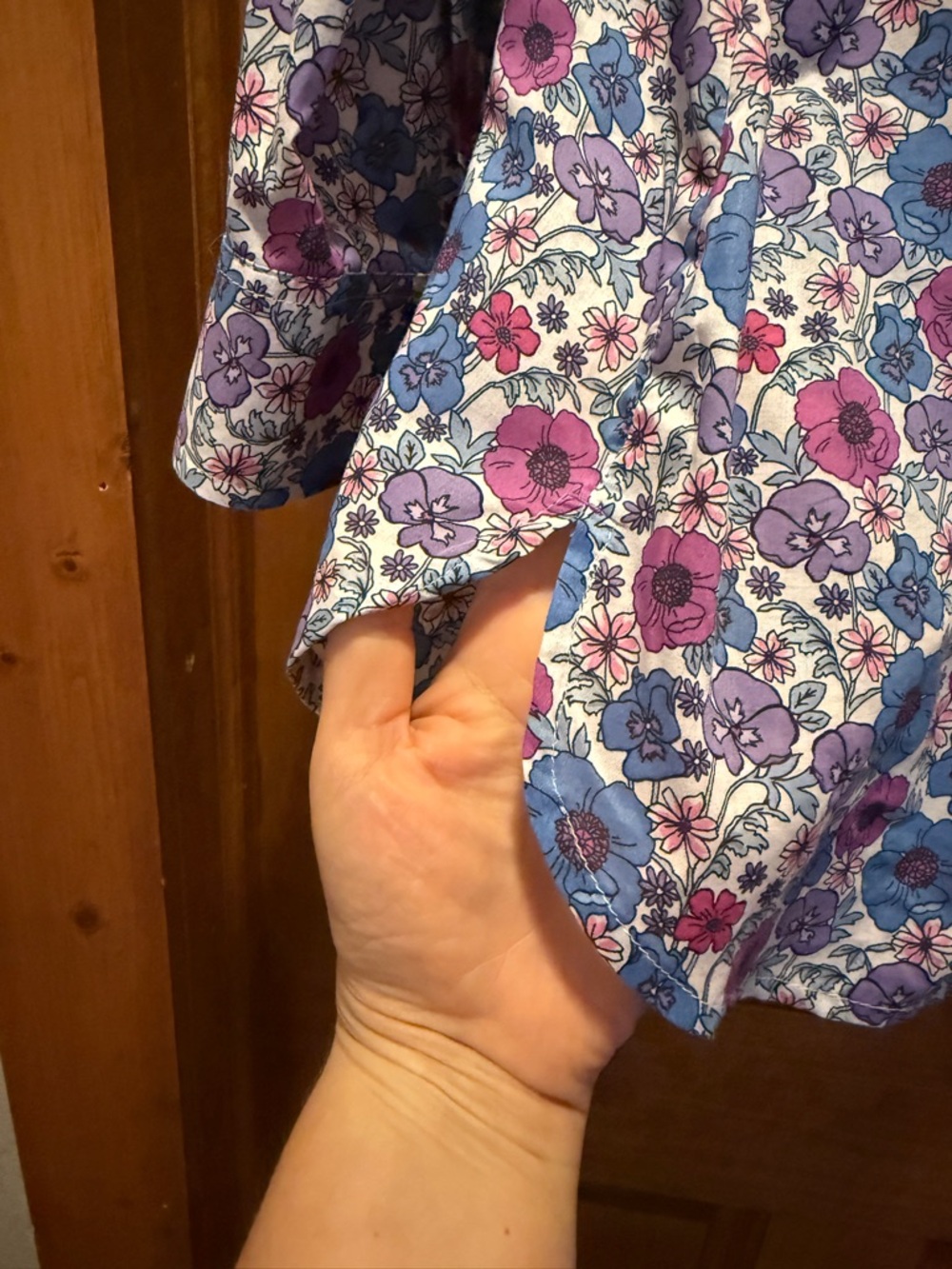 Talbots lightweight floral cotton blouse 2X - Picture 5 of 10